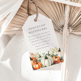 Étiquettes-cadeau Vintage Stovetop Potpourri Thanksgiving Favoriser