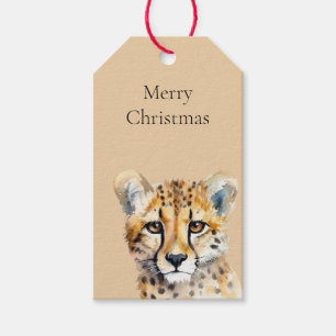 Étiquettes-cadeau Visage de Cheetah