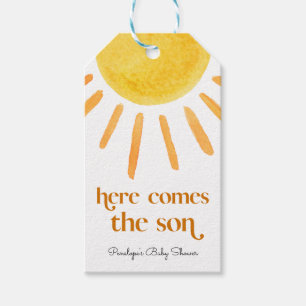 Étiquettes-cadeau Voici le Baby shower Son Boy