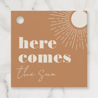 Étiquettes Cadeau Voici le Baby shower Sun Boho |