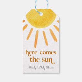 Étiquettes-cadeau Voici le Baby shower Sun Boy