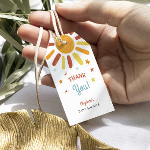 Étiquettes-cadeau Voici Le Fils Baby shower Merci Personnalisé