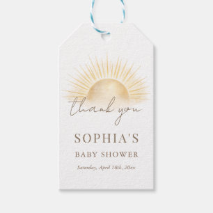 Étiquettes-cadeau Voici venir le fils Garçon Baby Shower Merci