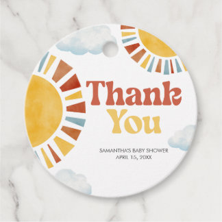 Étiquettes Cadeau Voici venir le soleil Baby Shower