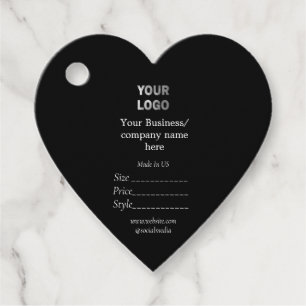 Étiquettes Cadeau Votre logo médias sociaux Code QR Balises de prix