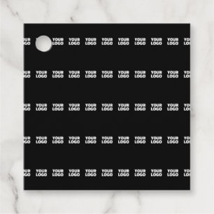 Étiquettes Cadeau Votre logo Motif de bande profilée horizontale