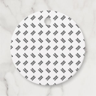 Étiquettes Cadeau Votre logo Motif répété de substitution simple