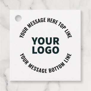 Étiquettes Cadeau Votre logo ou image Texte modifié en gras