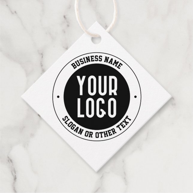Étiquettes Cadeau Votre logo ou votre conception d'entreprise | Text (Devant)