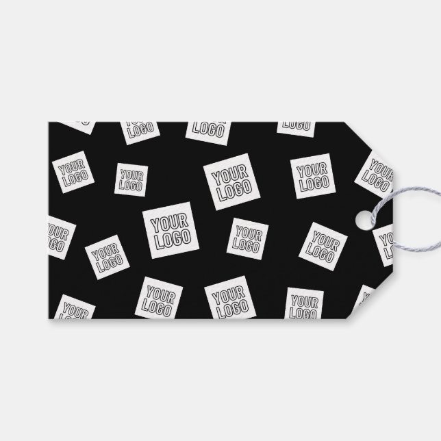 Étiquettes-cadeau Votre logo, photo ou autre image | Placement aléat (Devant (Horizontal))