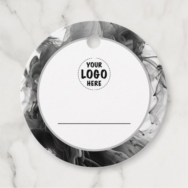 Étiquettes Cadeau Votre logo Smokey gothique Prix de balise Étiquett (Devant)
