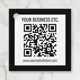 Étiquettes Cadeau Votre nom d'entreprise et votre code QR modifié