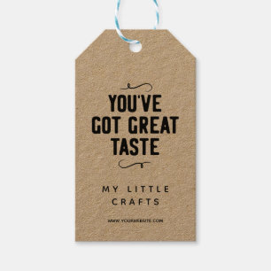 Étiquettes-cadeau Vous avez un excellent goût Petite entreprise