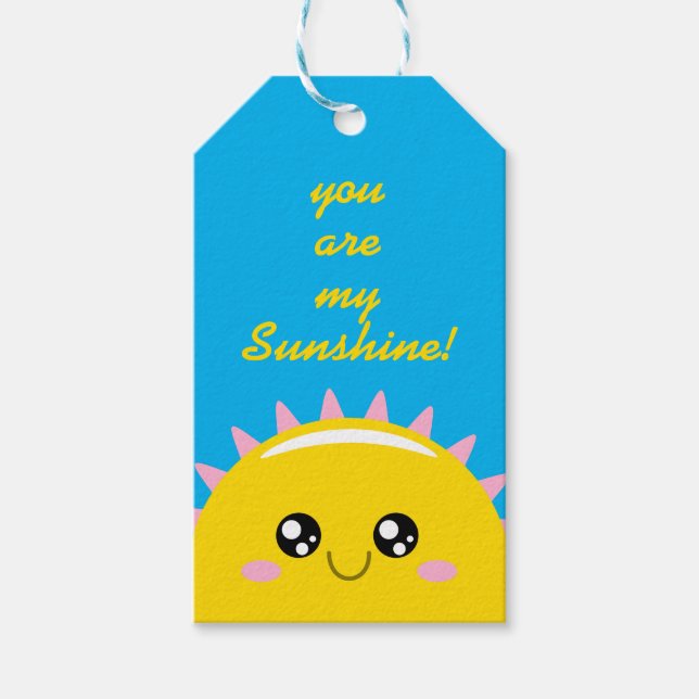 Étiquettes-cadeau vous êtes mon soleil ! (Devant)