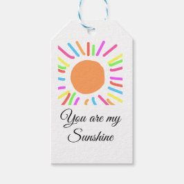 Étiquettes-cadeau vous êtes mon soleil jaune orange rayons de soleil