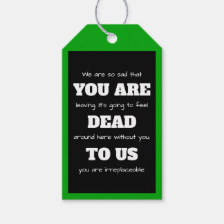 Étiquettes-cadeau [Vous Êtes Morts Pour Nous] Drôle Cotravailleur Qu