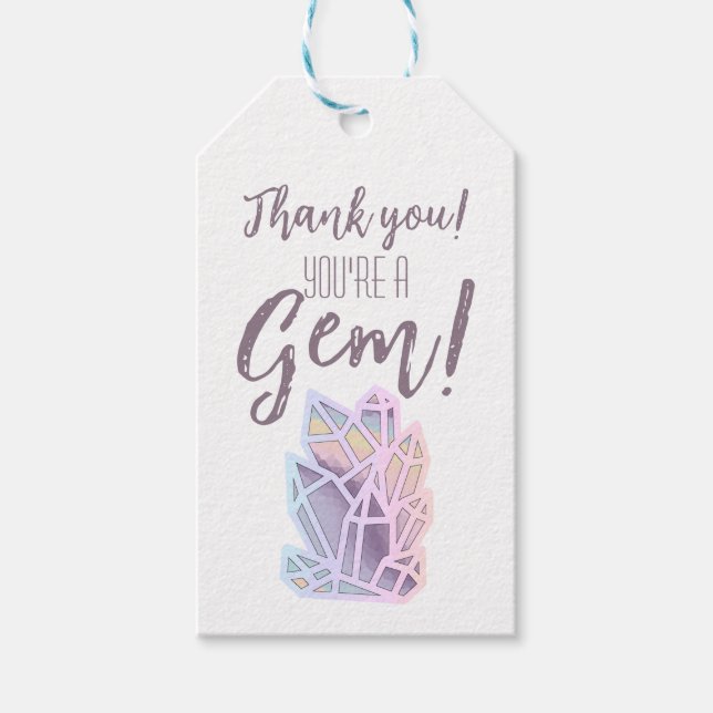 Étiquettes-cadeau Vous êtes un Merci Gem Appréciation Favor (Devant)