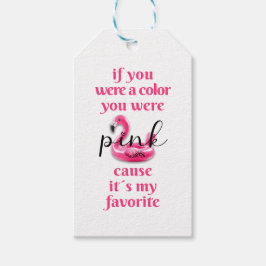 Étiquettes-cadeau Vous étiez rose - Tag
