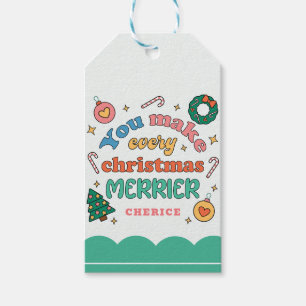 Étiquettes-cadeau Vous Faîtes Chaque Joyeux Noël   Cute Rétro