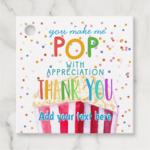 Étiquettes Cadeau vous me faites pop merci popcorn volontaire