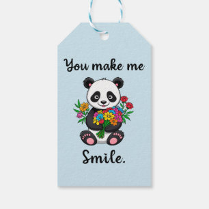 Étiquettes-cadeau Vous me faites sourire Panda mignon
