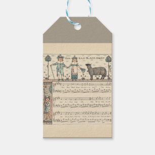 Étiquettes-cadeau Walter Crane Baa Baa Mouton Noir Comptine