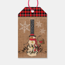 Étiquettes-cadeau Warm Winter Warm - Snowman