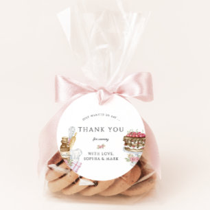 Étiquettes Cadeau Watercolor Baking Merci de fête d'anniversaire