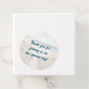 Étiquettes Cadeau Watercolor Côte Nouvelle-Angleterre Mariage Merci