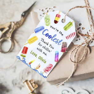 Étiquettes-cadeau Watercolor Popsicle Ice Cream Birthday Cadeau Tags