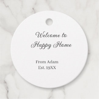 Étiquettes Cadeau Welcome to home real estate house inauguration est
