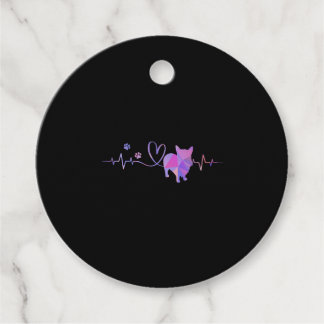 Étiquettes Cadeau Welsh Corgi Heartbeat