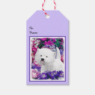 Étiquettes-cadeau West Highland White Terrier Peinture Chien Art