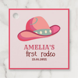 Étiquettes Cadeau Western First Rodeo Wild West Cowgirl 1er annivers