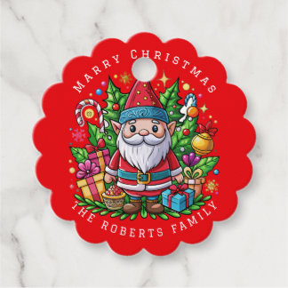 Étiquettes Cadeau Whimsical Elf Fête
