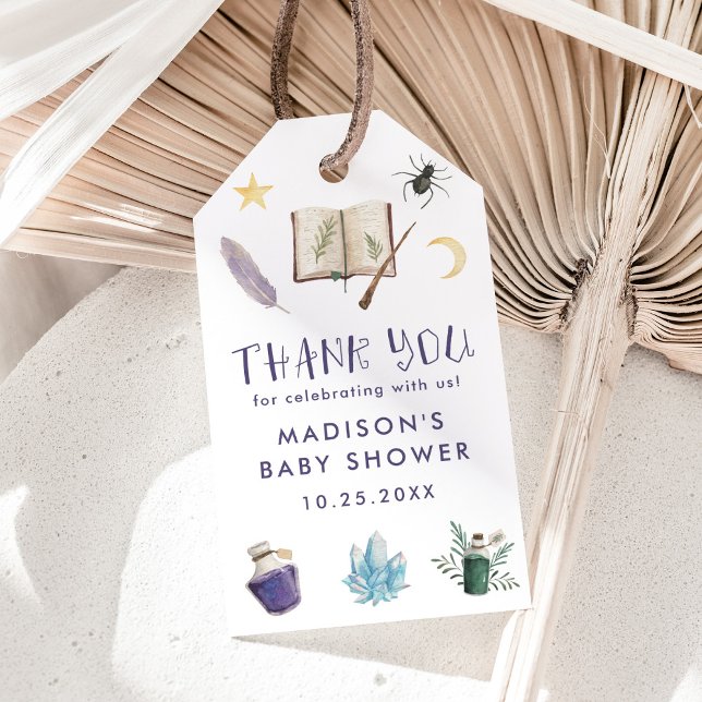 Étiquettes-cadeau Whimsical Magic Potions Halloween Baby Shower (Créateur téléchargé)