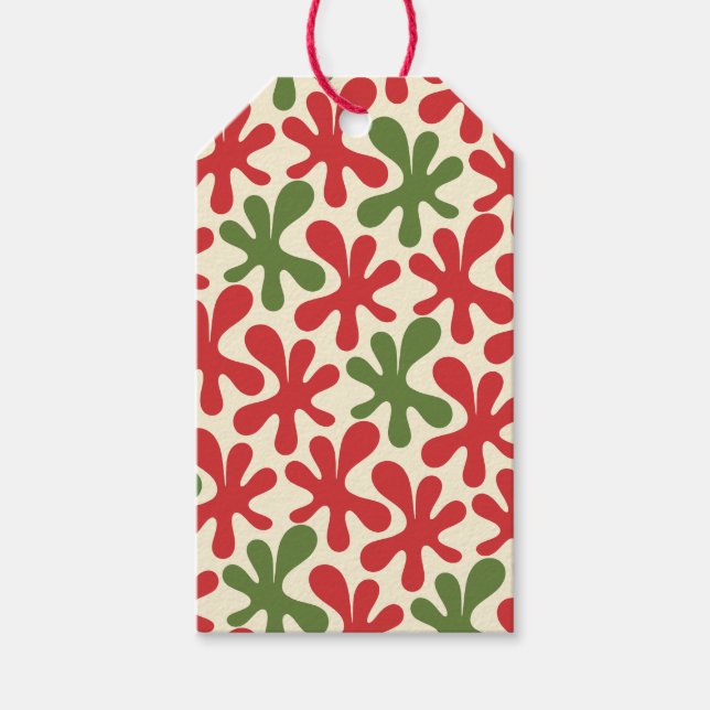 Étiquettes-cadeau Whimsky Retro moderne Noël vacances (Devant)