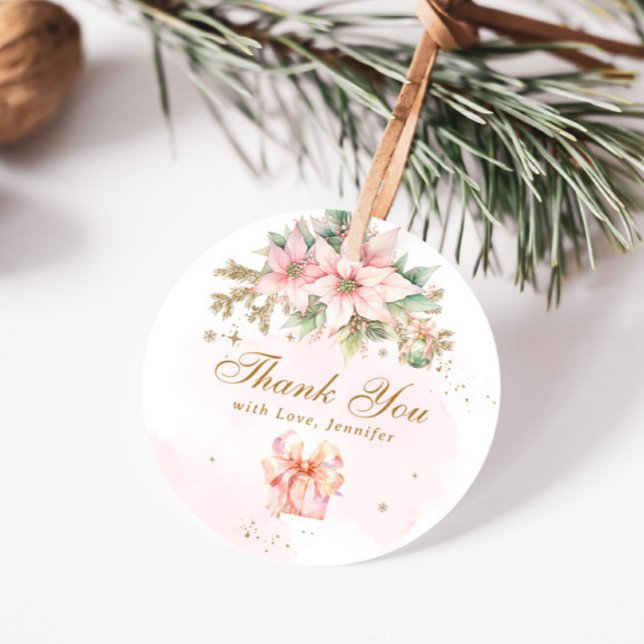 Étiquettes Cadeau Whimsland hiver Onederland Noël Merci (Créateur téléchargé)
