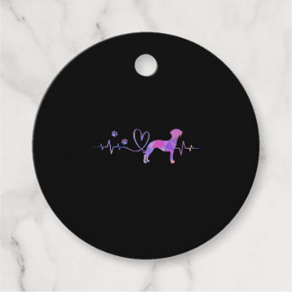 Étiquettes Cadeau Whippet Heartbeat
