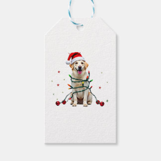 Étiquettes-cadeau White Boxer Dog Ugly Christmas Sweater Funny Xmas 
