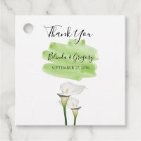 White Calla Lilies Aquarelle Mariage Cadeau
