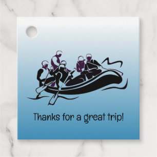 Étiquettes Cadeau White Water River Rafting Design Favoriser les éti