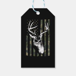 Étiquettes-cadeau Whitetail Buck Deer Hunting USA Camouflage Amériq