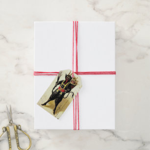 Étiquettes-cadeau Wicked Krampus Effrayant Démon Noël Noël