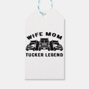 Étiquettes-cadeau Wife Mom Trucker Legend Quotes
