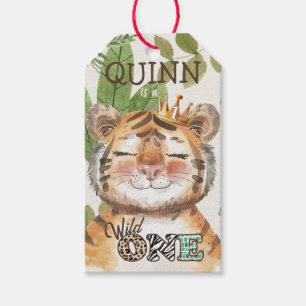 Étiquettes-cadeau Wild One Jungle Animaux Safari 1er Anniversaire