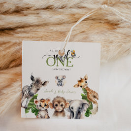 Étiquettes Cadeau Wild One Safari Animal Jungle Baby shower