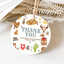 Étiquettes Cadeau Wild West Cowboy Rodeo Baby Shower