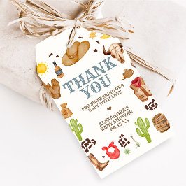 Étiquettes-cadeau Wild West Cowboy Rodeo Baby Shower Favor Tags