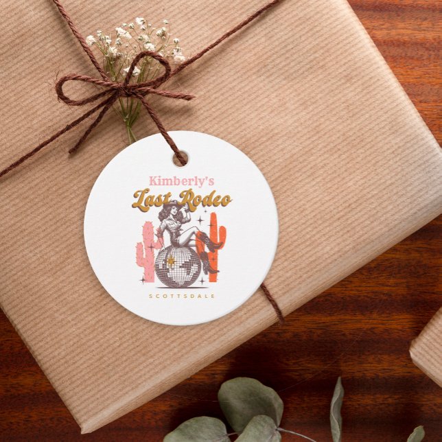 Étiquettes Cadeau Wild West Cowgirl Dernier Rodéo Bachelorette Party (Créateur téléchargé)